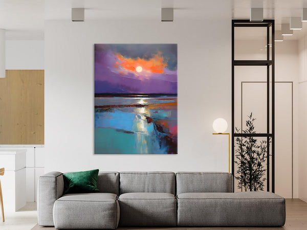 Extra Large Modern Wall Art, Landscape Canvas Paintings for Dining Room, Oil Painting on Canvas, Original Landscape Abstract Painting-Grace Painting Crafts