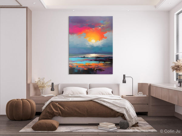 Original Hand Painted Oil Paintings, Canvas Paintings Behind Sofa, Contemporary Canvas Wall Art, Abstract Paintings for Bedroom, Buy Paintings Online-Grace Painting Crafts