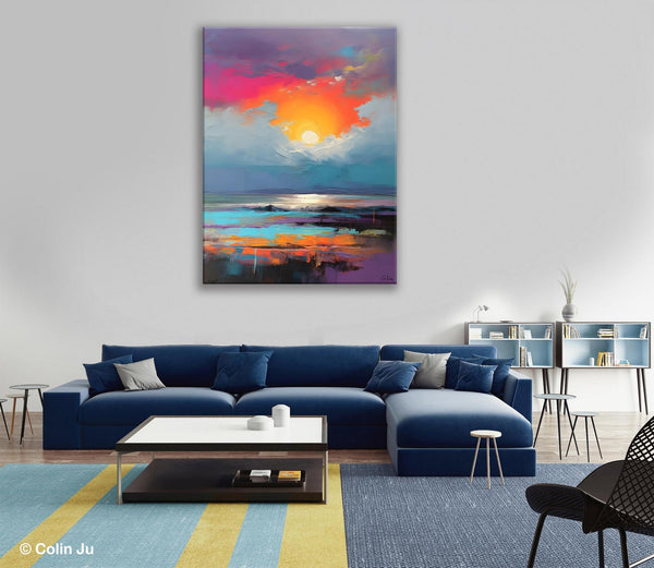 Original Hand Painted Oil Paintings, Canvas Paintings Behind Sofa, Contemporary Canvas Wall Art, Abstract Paintings for Bedroom, Buy Paintings Online-Grace Painting Crafts