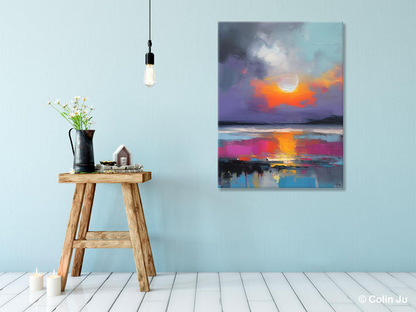 Contemporary Canvas Wall Art, Abstract Paintings for Bedroom, Original Hand Painted Oil Paintings, Canvas Paintings Behind Sofa, Buy Paintings Online-Grace Painting Crafts