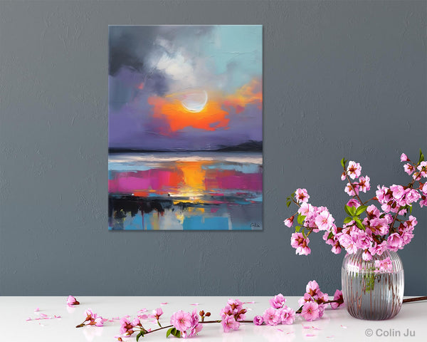 Contemporary Canvas Wall Art, Abstract Paintings for Bedroom, Original Hand Painted Oil Paintings, Canvas Paintings Behind Sofa, Buy Paintings Online-Grace Painting Crafts