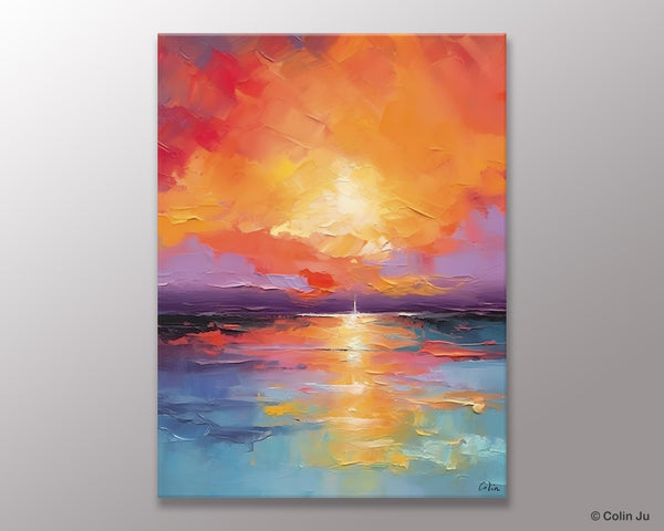 Modern Landscape Paintings, Oversized Contemporary Canvas Paintings, Extra Large Canvas Painting for Living Room, Original Canvas Wall Art-Grace Painting Crafts