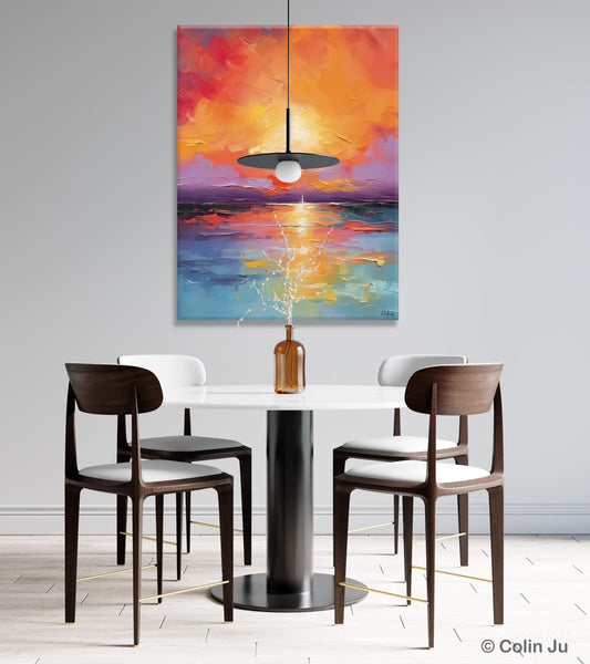 Modern Landscape Paintings, Oversized Contemporary Canvas Paintings, Extra Large Canvas Painting for Living Room, Original Canvas Wall Art-Grace Painting Crafts