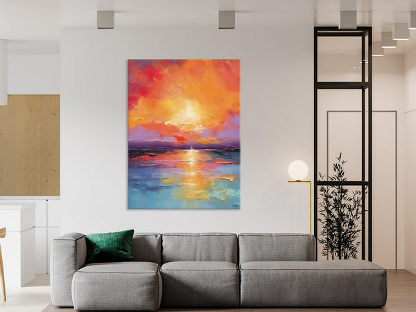 Modern Landscape Paintings, Oversized Contemporary Canvas Paintings, Extra Large Canvas Painting for Living Room, Original Canvas Wall Art-Grace Painting Crafts
