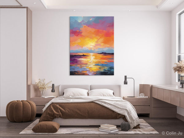 Hand Painted Canvas Art, Abstract Landscape Artwork, Original Landscape Painting on Canvas, Contemporary Wall Art Paintings, Huge Canvas Art-Grace Painting Crafts