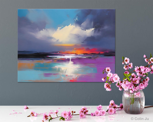 Living Room Abstract Paintings, Large Landscape Canvas Paintings, Buy Art Online, Original Landscape Abstract Painting, Simple Wall Art Ideas-Grace Painting Crafts
