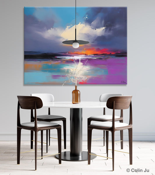 Living Room Abstract Paintings, Large Landscape Canvas Paintings, Buy Art Online, Original Landscape Abstract Painting, Simple Wall Art Ideas-Grace Painting Crafts
