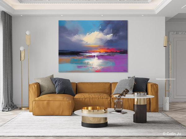 Living Room Abstract Paintings, Large Landscape Canvas Paintings, Buy Art Online, Original Landscape Abstract Painting, Simple Wall Art Ideas-Grace Painting Crafts
