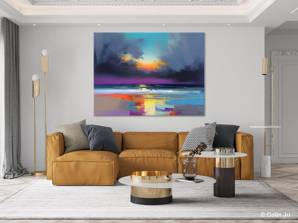 Large Landscape Canvas Paintings, Buy Art Online, Living Room Abstract Paintings, Original Landscape Abstract Painting, Simple Wall Art Ideas-Grace Painting Crafts