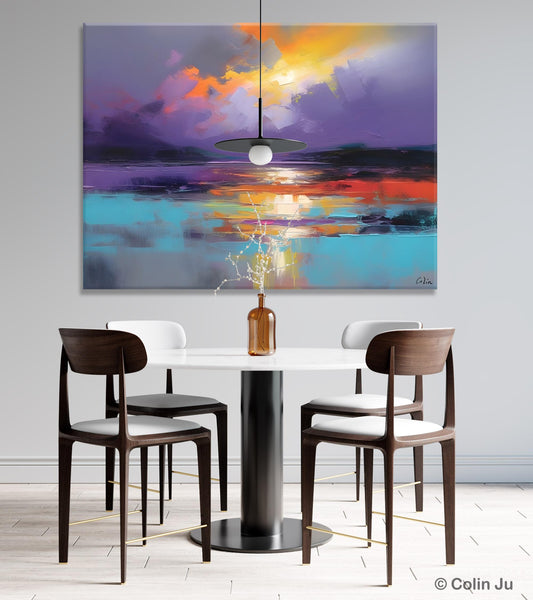 Modern Landscape Paintings, Landscape Paintings for Living Room, Original Abstract Canvas Painting, Contemporary Acrylic Paintings-Grace Painting Crafts