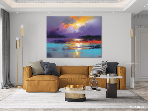 Modern Landscape Paintings, Landscape Paintings for Living Room, Original Abstract Canvas Painting, Contemporary Acrylic Paintings-Grace Painting Crafts