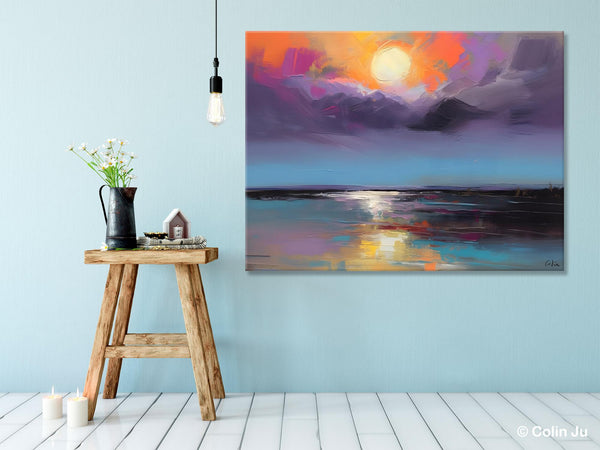 Abstract Landscape Painting on Canvas, Hand Painted Canvas Art, Contemporary Wall Art Paintings for Living Room, Huge Original Art-Grace Painting Crafts