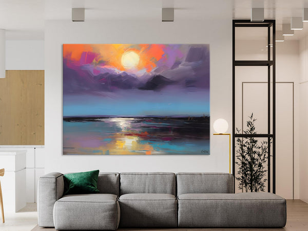 Abstract Landscape Painting on Canvas, Hand Painted Canvas Art, Contemporary Wall Art Paintings for Living Room, Huge Original Art-Grace Painting Crafts