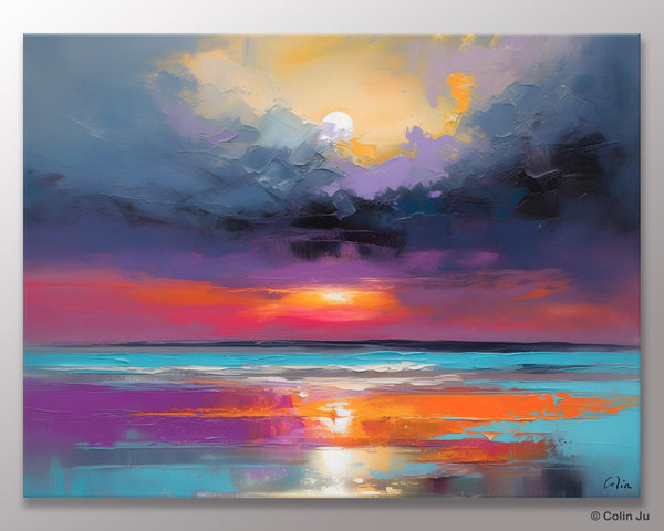 Original Abstract Art, Hand Painted Canvas Art, Large Abstract Painting for Living Room, Landscape Canvas Art, Large Landscape Acrylic Art-Grace Painting Crafts