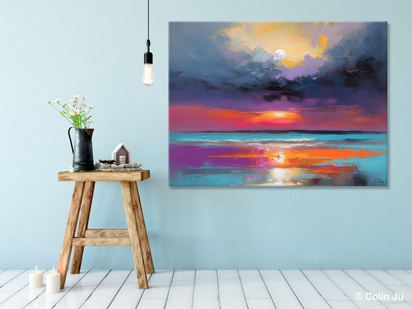 Original Abstract Art, Hand Painted Canvas Art, Large Abstract Painting for Living Room, Landscape Canvas Art, Large Landscape Acrylic Art-Grace Painting Crafts