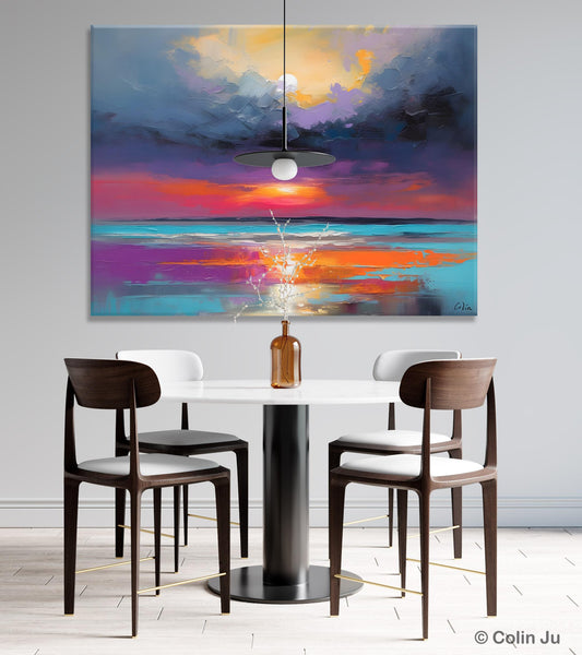 Original Abstract Art, Hand Painted Canvas Art, Large Abstract Painting for Living Room, Landscape Canvas Art, Large Landscape Acrylic Art-Grace Painting Crafts