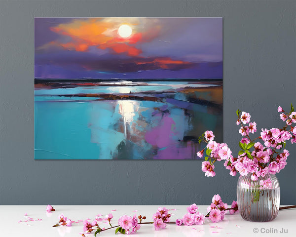 Original Landscape Abstract Painting, Simple Wall Art Ideas, Living Room Abstract Paintings, Large Landscape Canvas Paintings, Buy Art Online-Grace Painting Crafts