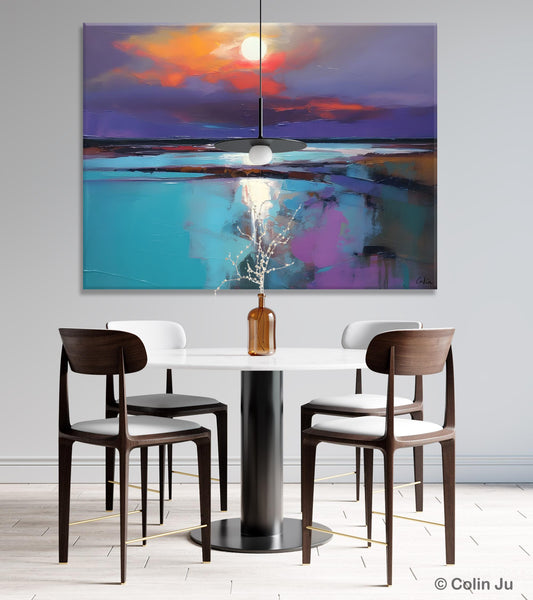 Original Landscape Abstract Painting, Simple Wall Art Ideas, Living Room Abstract Paintings, Large Landscape Canvas Paintings, Buy Art Online-Grace Painting Crafts