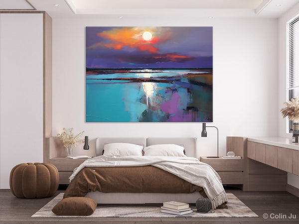 Original Landscape Abstract Painting, Simple Wall Art Ideas, Living Room Abstract Paintings, Large Landscape Canvas Paintings, Buy Art Online-Grace Painting Crafts