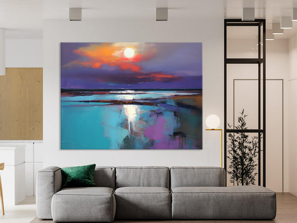 Original Landscape Abstract Painting, Simple Wall Art Ideas, Living Room Abstract Paintings, Large Landscape Canvas Paintings, Buy Art Online-Grace Painting Crafts