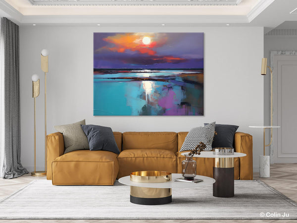 Original Landscape Abstract Painting, Simple Wall Art Ideas, Living Room Abstract Paintings, Large Landscape Canvas Paintings, Buy Art Online-Grace Painting Crafts
