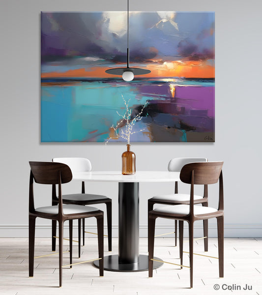Living Room Abstract Paintings, Original Landscape Abstract Painting, Simple Wall Art Ideas, Extra Large Landscape Canvas Paintings, Buy Art Online-Grace Painting Crafts