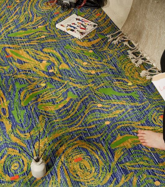 Modern Carpets for Office, Geometric Modern Rugs under Dining Room Table, Contemporary Modern Rugs Next to Bed, Abstract Area Rugs for Living Room-Grace Painting Crafts