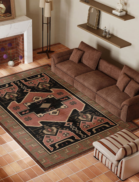 Large Modern Rugs under Dining Room Table, Contemporary Abstract Rugs Next to Bed, Vintage Soft Turkish Rug for Living Room, Geometric Modern Carpets for Office-Grace Painting Crafts
