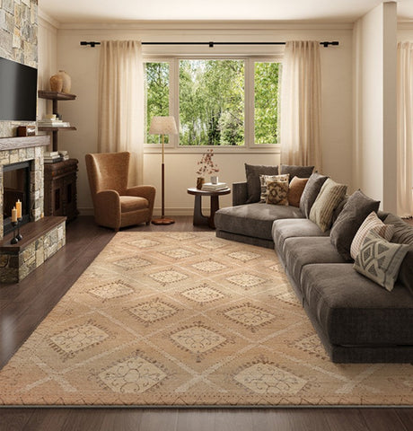 Modern Rugs under Dining Room Table, Geometric Modern Carpets for Office, Abstract Modern Rugs for Living Room, Contemporary Modern Rugs Next to Bed-Grace Painting Crafts