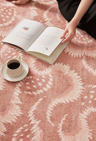 Contemporary Modern Rugs, Mid Century Round Modern Rugs under Chairs, Bedroom Abstract Modern Area Rugs, Geometric Round Rugs for Dining Room-Grace Painting Crafts