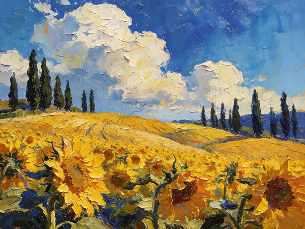 Original Wall Art Paintings, Charming Provence Floral Landscape, Landscape Canvas Paintings, Small Paintings on Canvas, Original Landscape Paintings, Hand Painted Canvas Art-Grace Painting Crafts