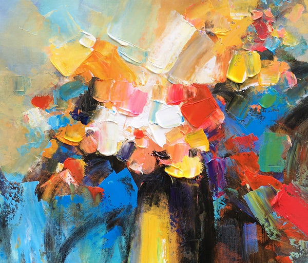 Flower Acrylic Painting, Abstract Acrylic Painting, Flower Painting for Sale, Custom Acrylic Painting on Canvas, Abstract Art on Canvas-Grace Painting Crafts