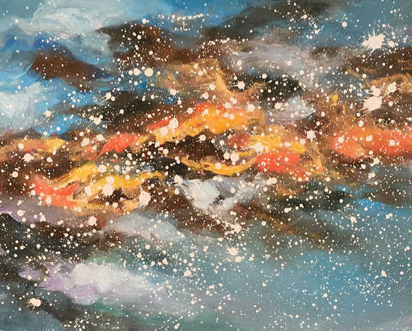 Landscape Oil Paintings, Starry Night Sky Painting, Custom Canvas Artwork, Original Oil Painting on Canvas, Buy Paintings Online-Grace Painting Crafts