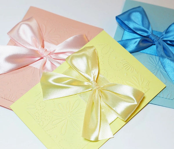 Unique Anniversary Greeting Card to Lovers, Beautiful Valentine's Day Greeting Card, Creative Birthday Greeting Card, Bowknot Greeting Cards, Original Handmade Wedding Greeting Card-Grace Painting Crafts