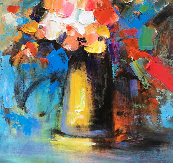 Flower Acrylic Painting, Abstract Acrylic Painting, Flower Painting for Sale, Custom Acrylic Painting on Canvas, Abstract Art on Canvas-Grace Painting Crafts