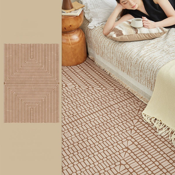 Mid Century Geometric Carpets, Modern Rugs under Dining Room Table, Contemporary Modern Rugs Next to Bed, Abstract Modern Rugs for Living Room-Grace Painting Crafts
