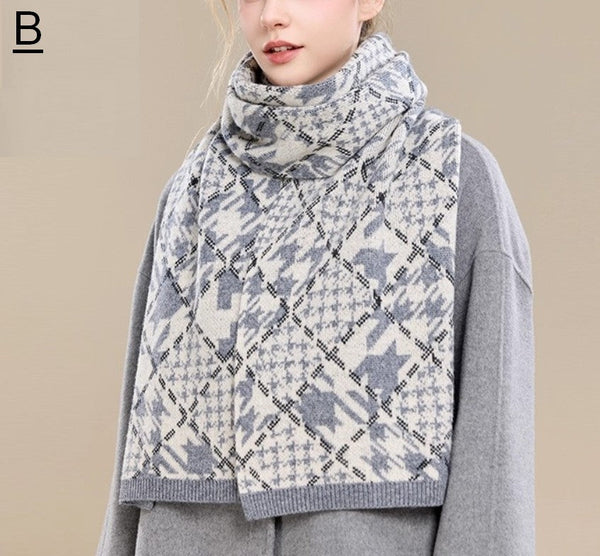 Holiday Scarf, Winter Wool Scarf, Warm Winter Scarf, Soft Cashmere Scarf for Women, Elegant Wool Scarves, Christmas Gifts for Her, Cold Weather Scarf, Fashion Scarf-Grace Painting Crafts