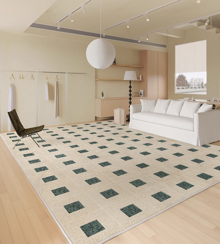 Contemporary Soft Rugs Under Sofa, Plush Living Room Carpet, Modern Cozy Floor Mat