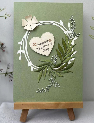 Creative Teacher's Day Greeting Card, Beautiful Greeting Cards, Embroidery Greeting Cards, Original Handmade Embroidery Greeting Cards-Grace Painting Crafts