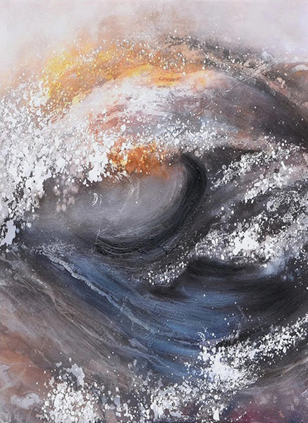 Living Room Modern Paintings, Big Wave Painting, Acrylic Canvas Paintings, Large Painting on Canvas, Modern Abstract Painting-Grace Painting Crafts