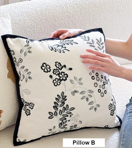 Decorative Pillows for Couch, Square Decorative Pillow Covers, Farmhouse Decorative Pillows for Sofa, Spring Swallow Decorative Pillows for Bedroom-Grace Painting Crafts