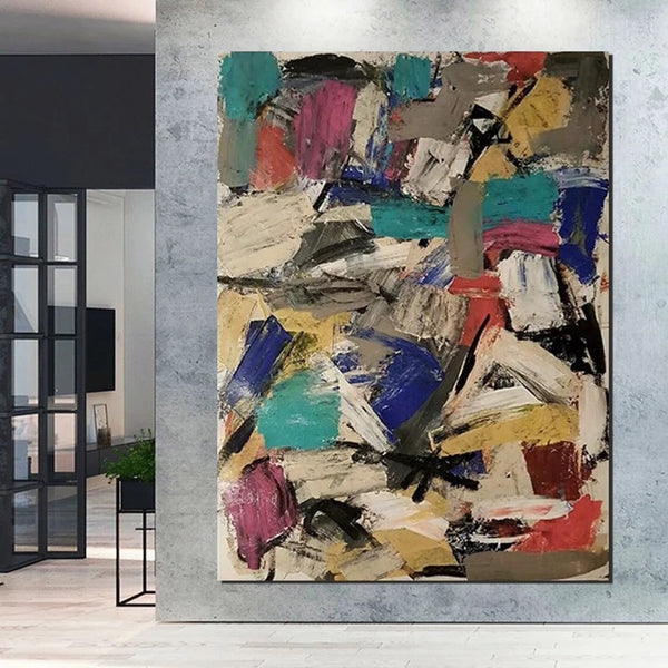 Large Abstract Paintings, Contemporary Acrylic Wall Art Ideas, Large Paintings for Living Room, Simple Modern Art, Modern Canvas Painting-Grace Painting Crafts