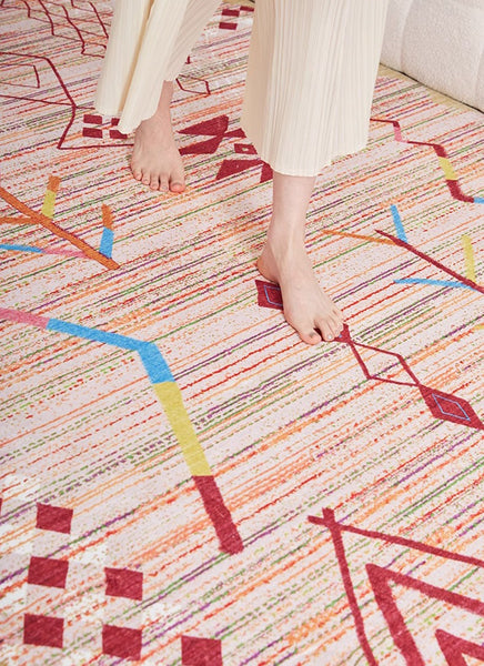 Bedroom Vintage Rugs, Morocco Rugs for Dining Room, Vintage Persian Rugs, Extra Large Traditional Colorful Moroccan Rug, Oversized Area Rugs for Living Room-Grace Painting Crafts
