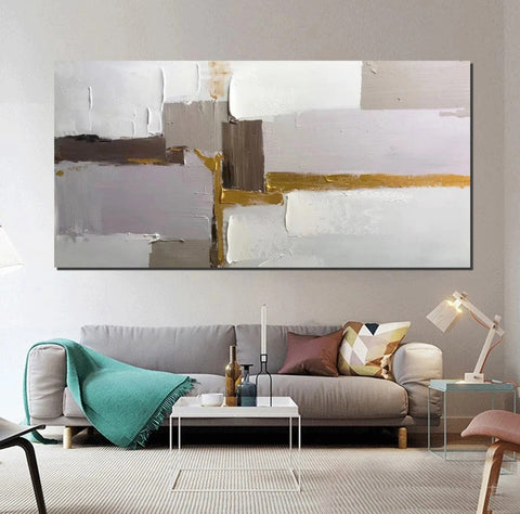Large Acrylic Paintings on Canvas, Hand Painted Wall Art Paintings, Modern Art Paintings for Dining Room, Contemporary Canvas Artwork, Abstract Wall Art Paintings-Grace Painting Crafts