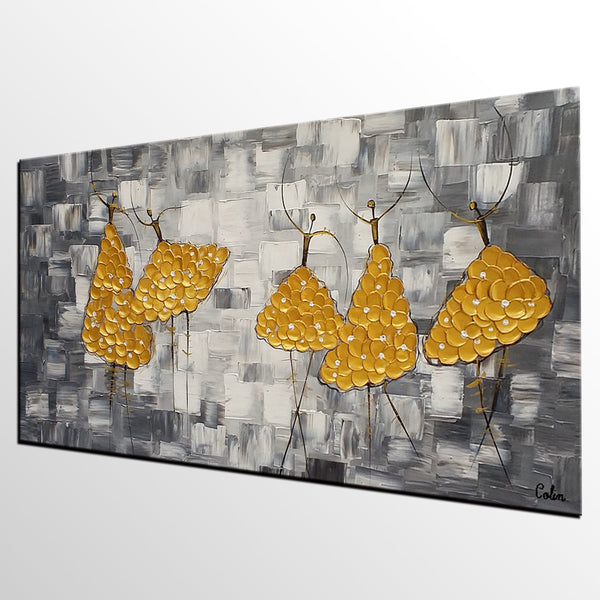 Contemporary Paintings, Custom Abstract Painting, Original Painting for Sale, Ballet Dancer Painting, Paintings for Bedroom-Grace Painting Crafts