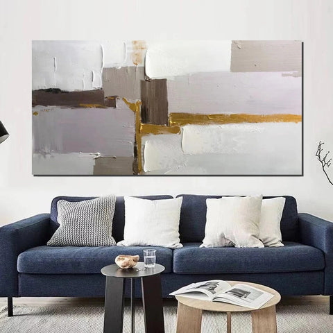 Abstract Wall Art Paintings, Large Acrylic Paintings on Canvas, Hand Painted Wall Art Paintings, Modern Art Paintings for Dining Room, Contemporary Canvas Artwork-Grace Painting Crafts
