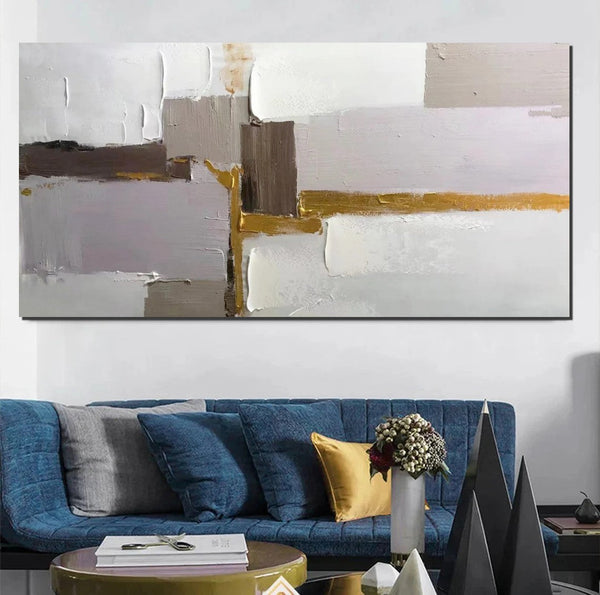 Abstract Wall Art Paintings, Large Acrylic Paintings on Canvas, Hand Painted Wall Art Paintings, Modern Art Paintings for Dining Room, Contemporary Canvas Artwork-Grace Painting Crafts