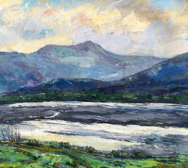 Landscape Canvas Painting, Canvas Wall Art Painting, Mountain Landscape Paintings, Custom Large Painting, Autumn Mountain Painting