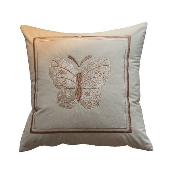 Embroidered Butterfly Pillow Covers, Modern Decorative Pillows for Bedroom, Decorative Pillow Arrangement Ideas for Couch, Large Decorative Throw Pillows for Living Room-Grace Painting Crafts