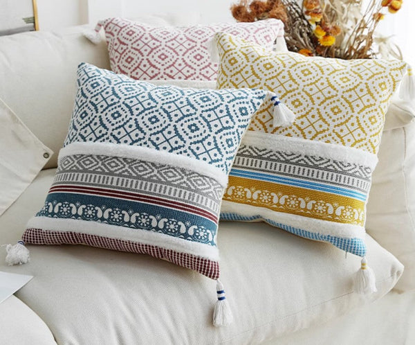 Modern Decorative Pillow for Interior Design, Contemporary Decorative Pillow Covers, Geometric Modern Sofa Pillows for Bedroom, Square Pillows for Couch-Grace Painting Crafts